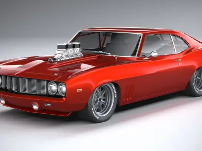 Generic classic muscle car 3D model