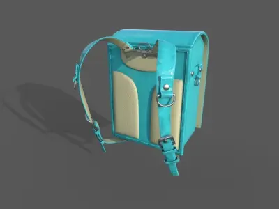 Japanese SchoolBag - Randoseru - Low-poly 3D model