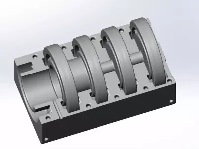 3D-Printable Axial Ventilator Blower Assembly 3D print model