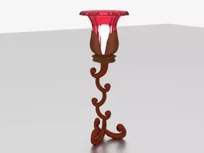 3D Lamp with glass 3D model