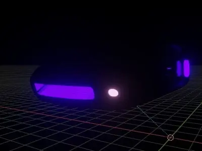 Cyberpunk car concept Low-poly 3D model