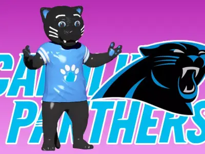 NFL - CAROLINA PANTHERS FOOTBALL MASCOT STATUE - 3D PRINT 3D print model