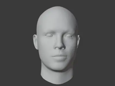 realistic ronaldo man with bald head 3D model