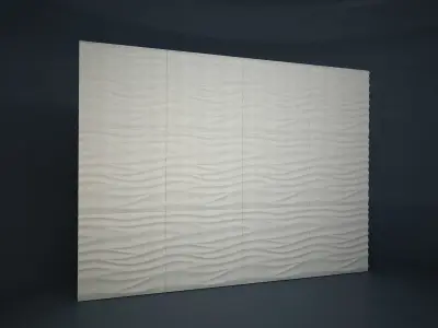 01 SILK PATTERN 3D WALL Low-poly 3D model