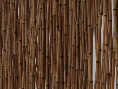 Bamboo low  decor pebble n1 3D model