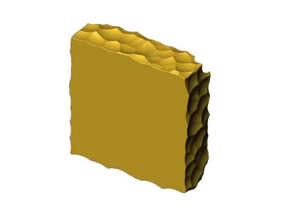 Square hammered ashtray bowl 3D print model