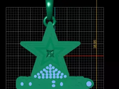 cow boys pendant 3D print model