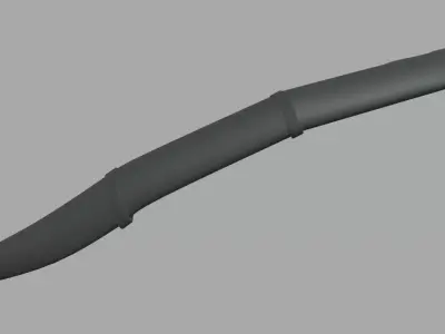 Rally Car Snorkel 01 Low-poly 3D model