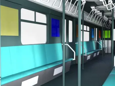 Subway Train Car R36 3D model