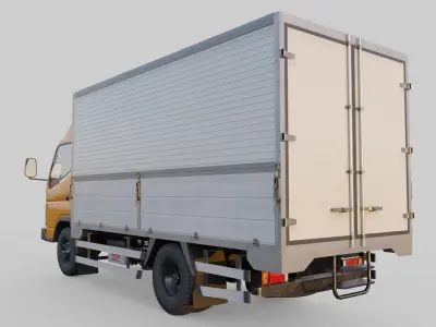 Mitsubishi fuso box truck 3D model
