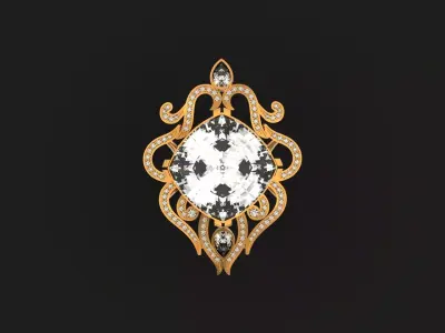 vintage luxury ring with patterns 842 3D print model