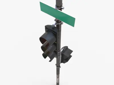 Traffic Light PBR Textures Low-poly 3D model
