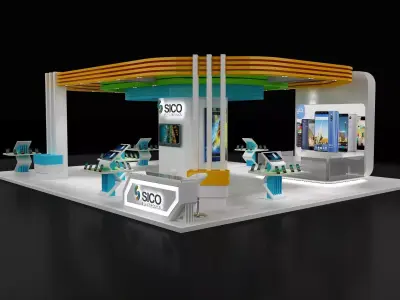 Booth Exhibition Stand a301 3D model
