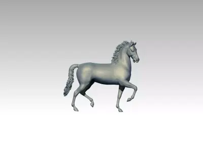 Horse ride mustang  3D print model