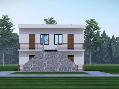 Modern Luxury House  Contemporary Two Story Home 3D model