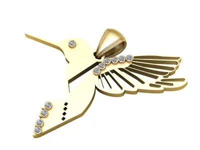 HUMMING BIRD PENDANT 3D PRINTABLE MODEL  3D print model