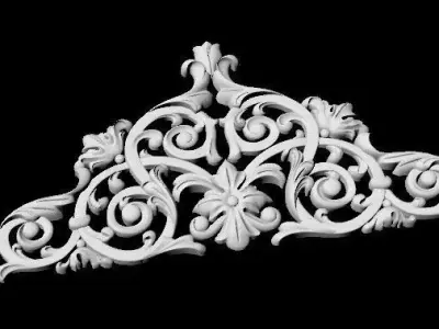 Central decor ornament for furniture 3D model 941