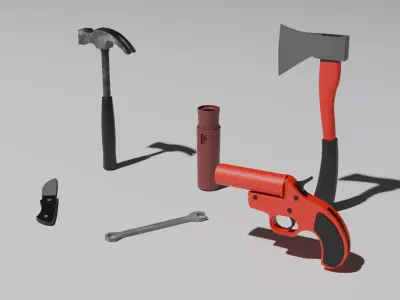 GAME READY SURVIVAL ASSET PACK Free low-poly 3D model