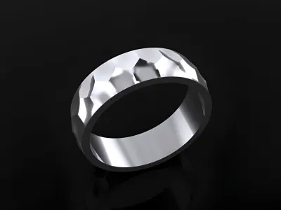 Wedding Band Hammered  3D print model
