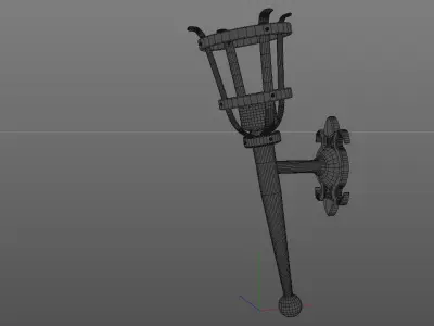  Medieval Middleage Wall Touch  3D model