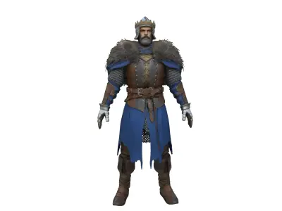Medieval King Character  Realistic 3D Model 3D model