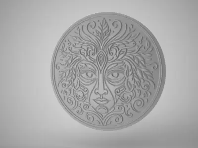 Mother Nature Medallion 3D print model