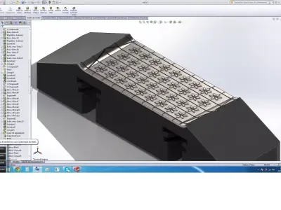 mold computer screen showing metal structure Free 3D model