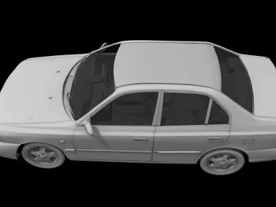 hyundai accent car 3d model 3D model