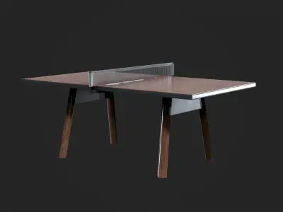 Tennis Table Low-poly 3D model