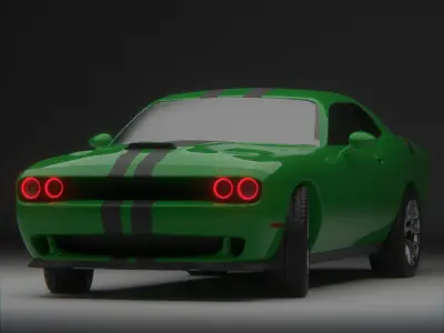  REALISTIC DODGE CHALLENGER CAR 3D model