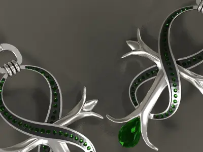 Earrings 001 3D model