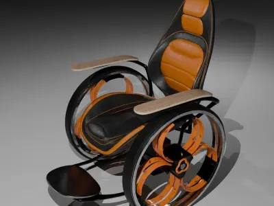 Self Balancing Wheelchair 3D model