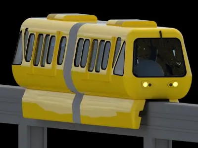 Monorail Train 3D model