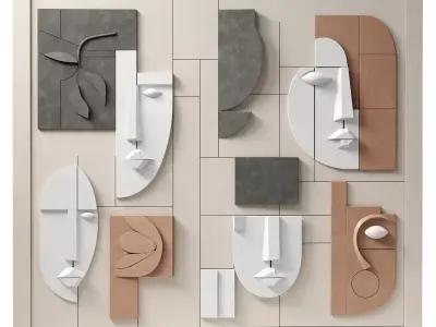 Decorativ panel face 35 3D model