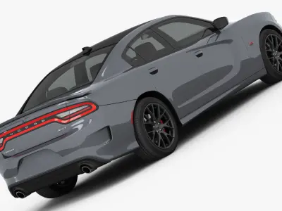 Dodge Charger SRT 392 2015 detailed interior 3D model