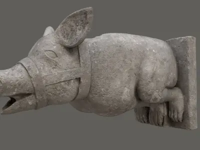 Gargoyle01 Low-poly 3D model