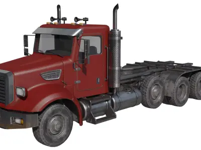 TRUCK  Kenworth T-800  3d model  low poly Low-poly 3D model