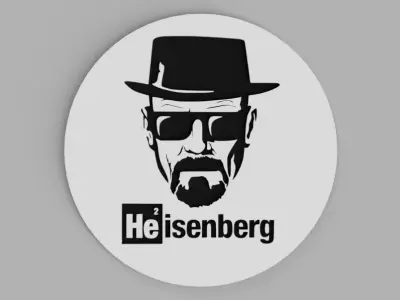 Heisenberg Breaking Bad Logo Coasters Free 3D print model