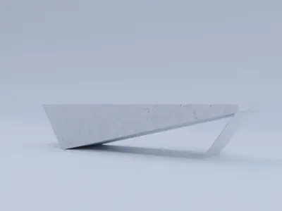 Public Seating Bench Free low-poly 3D model