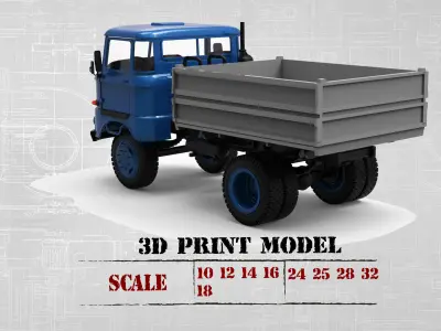 STL Files for 3D Printing IFA w50 short Cab 3D print model