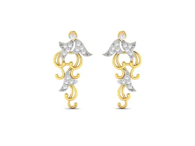 Solitaire Women Earring 3D print model