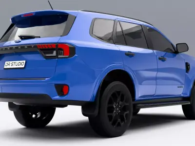 Ford Everest Sport 2023 Low-poly 3D model