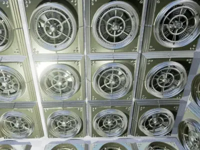 Animated Industrial Fan Low Poly Free low-poly 3D model