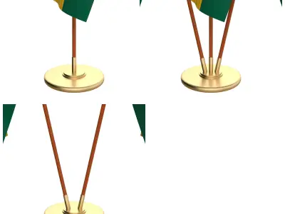 Togo Flag Pack 3D model