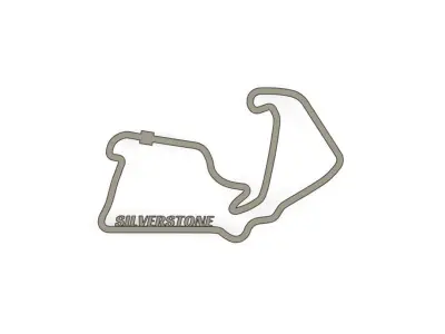Silverstone F1 Racing Track 2025 3D print model