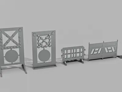Traffic Road Work Diorama Pack 3D print model