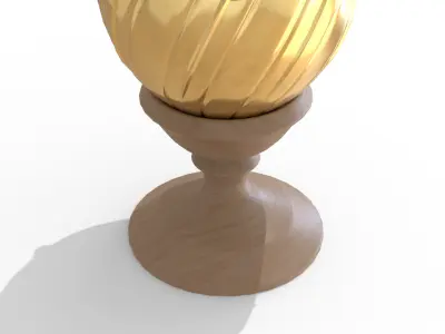 Easter Egg 2025 - Gold with Pearls Free 3D model