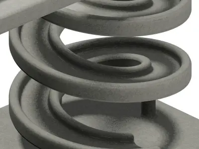 Concrete Spiral Bridge 3D model