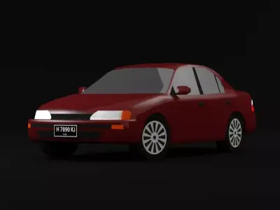Low Poly Toyota Corolla 1996 Low-poly 3D model