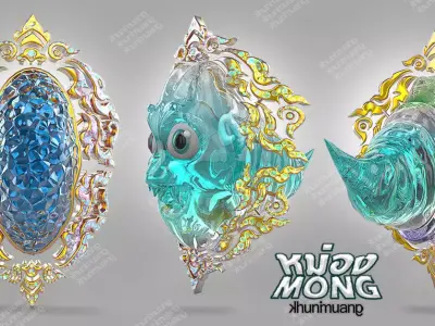 The character design is designed from Thai glass 3D model